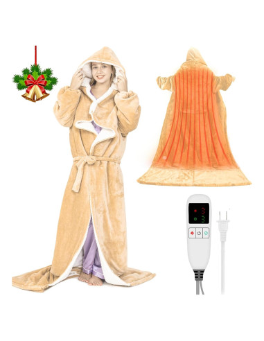 Manta Eléctrica Calentada OPCLZS con Bolsillo Desmontable 203x127cm