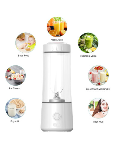 Licuadora Portátil Mulli DC-7SM 414ml USB Recargable