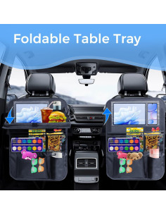 Organizador de Asiento Trasero de Coche Rzoixuur 2-Pack 9 Bolsillos 2