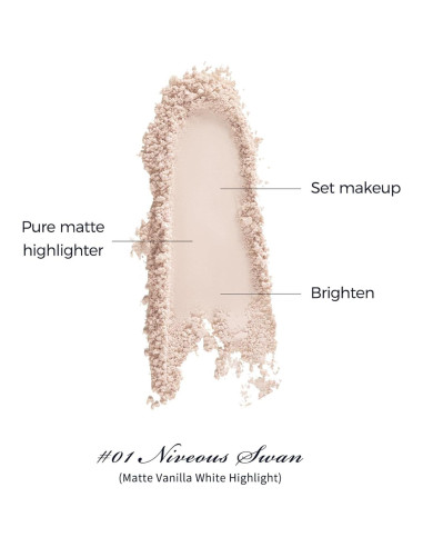 Rubor en Polvo Mate Flower Knows 4.8g 01 Cisne Niveo