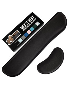 Reposamuñecas Ergonómico Gorilla Grip Espuma Viscoelástica Negro