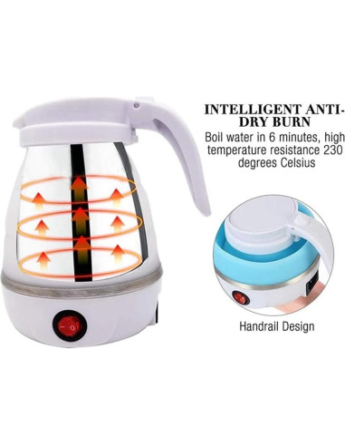 Hervidor Eléctrico Plegable UpdateClassic ZB-6 0.6L Azul