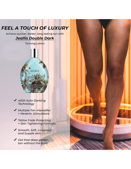 Loción bronceadora oscura Jeallis 382.7g para cama bronceado