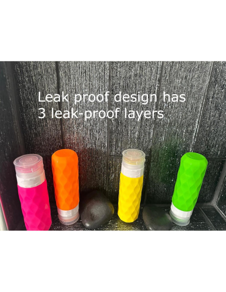 Botellas de viaje de silicona Paradise Merch 90 ml - 5 unidades