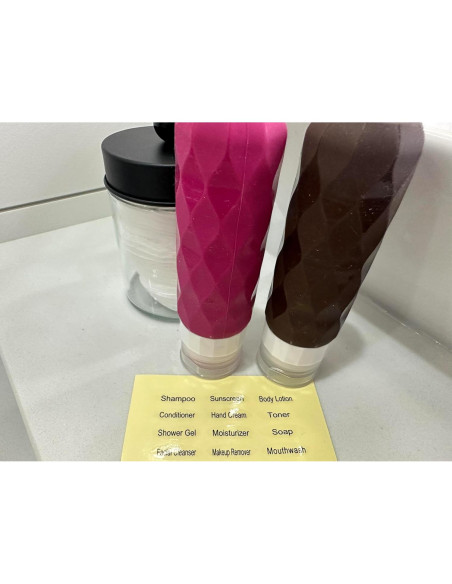 Botellas de viaje de silicona Paradise Merch 90 ml - 5 unidades