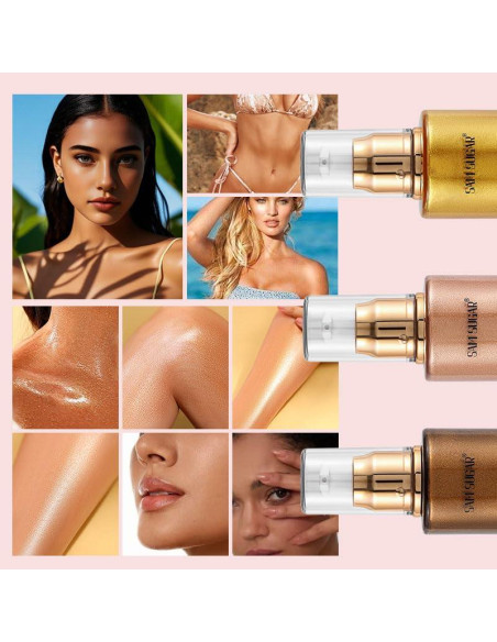 Aceite Corporal Brillante RMYHIG 100ml Hidratante Rosa Oro Claro