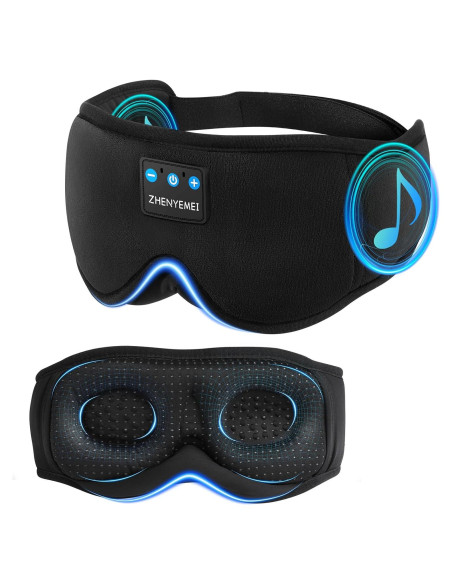 Máscara de Sueño Bluetooth ZHENYEMEI 3D con Auriculares