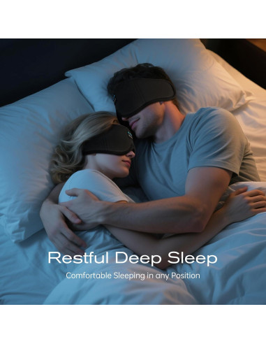 Máscara de Sueño Bluetooth ZHENYEMEI 3D con Auriculares