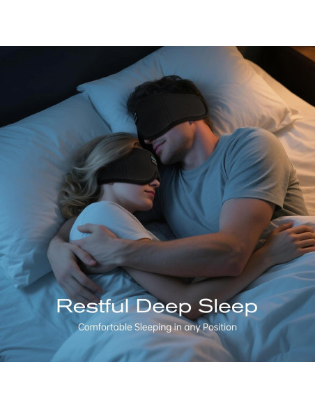 Máscara de Sueño Bluetooth ZHENYEMEI 3D con Auriculares