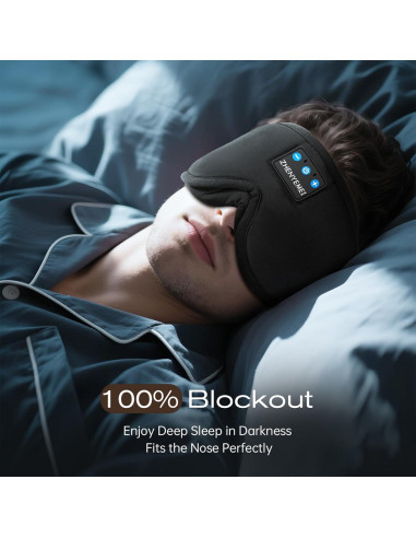 Máscara de Sueño Bluetooth ZHENYEMEI 3D con Auriculares