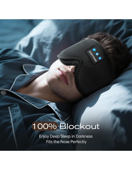 Máscara de Sueño Bluetooth ZHENYEMEI 3D con Auriculares