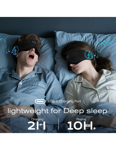 Máscara de Sueño Bluetooth ZHENYEMEI 3D con Auriculares