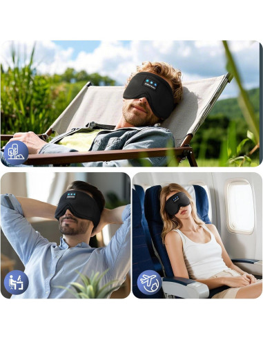 Máscara de Sueño Bluetooth ZHENYEMEI 3D con Auriculares