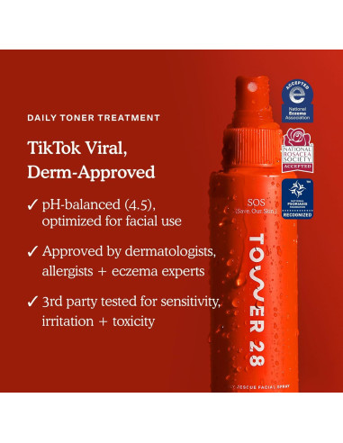 Tower 28 Spray SOS Facial 118 ML + Protector Solar SPF 30