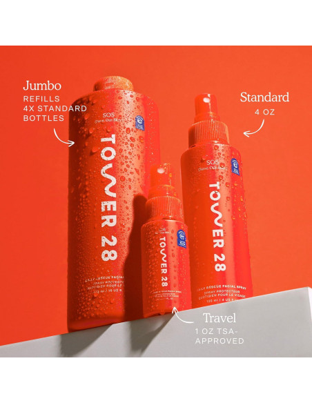 Tower 28 Spray SOS Facial 118 ML + Protector Solar SPF 30