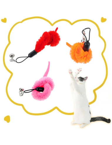 10 Repuestos de Juguete de Gusano para Gato InnoHHustle