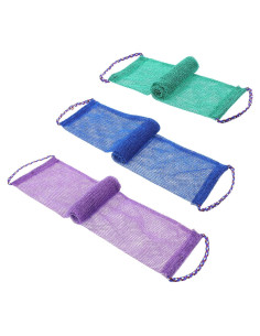 Esponja de Baño Africana 3 Piezas Exfoliante Nylon 76x14cm