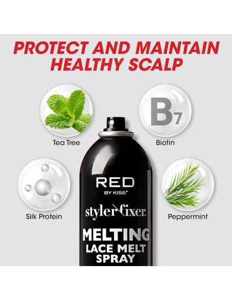 Spray Fijador RED By Kiss 80 ml para Pelucas de Encaje Frontal