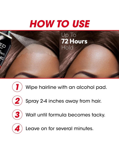 Spray Fijador RED By Kiss 80 ml para Pelucas de Encaje Frontal