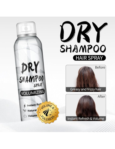 Champú Seco Voluminizador LZXLUKGIR 215 g - Refrescante y Nutritivo