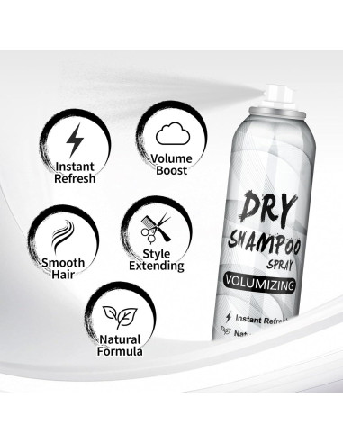 Champú Seco Voluminizador LZXLUKGIR 215 g - Refrescante y Nutritivo