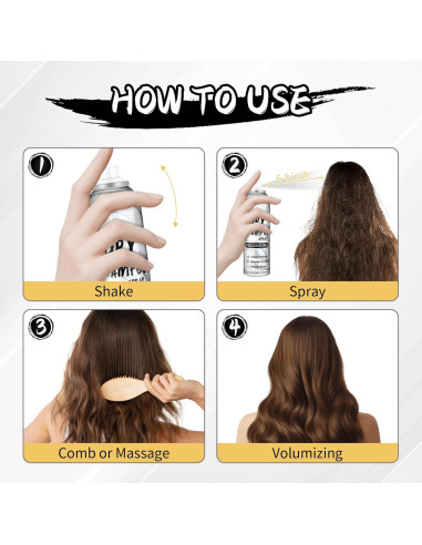 Champú Seco Voluminizador LZXLUKGIR 215 g - Refrescante y Nutritivo