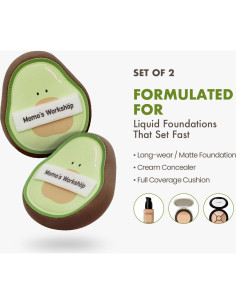 Esponja de Maquillaje Aguacate Momo's Workshop 2 Piezas 2