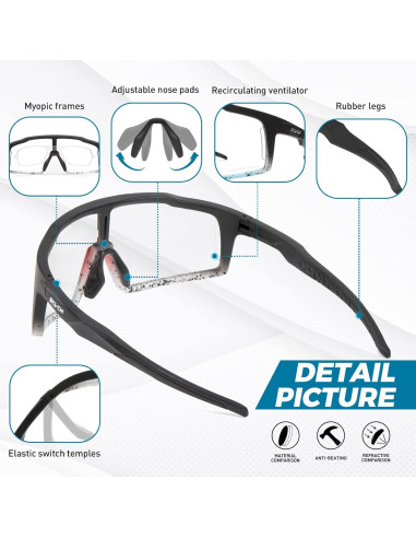 Gafas de Ciclismo SCVCN Fotocromáticas UV400 para Adultos