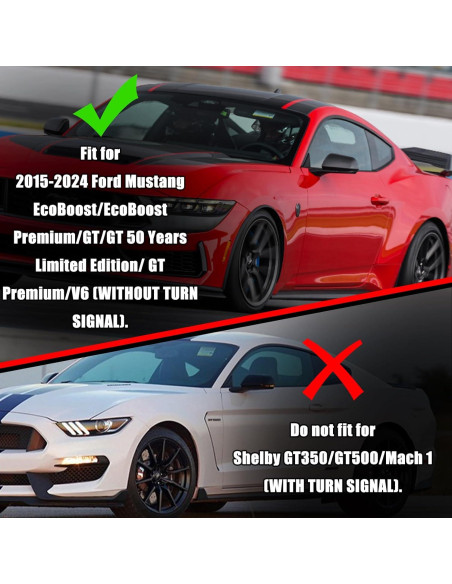 Cubiertas de Espejo Sportuli Fibra de Carbono Ford Mustang 2015-2024