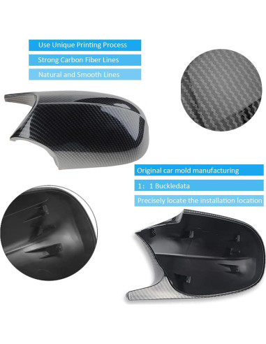 Cubiertas de Espejo Lateral BMW E90 E91 E92 E93 Fibra de Carbono