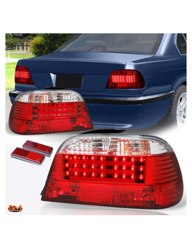 Luz Trasera LED 3D Rojo/Transparente PM Performotor para BMW E38 95-01