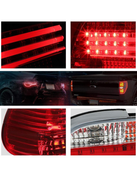 Luz Trasera LED 3D Rojo/Transparente PM Performotor para BMW E38 95-01