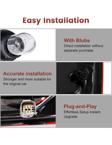 Luces Traseras Exteriores CONLLCON para Volkswagen Jetta 2011-2018