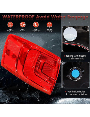 Luces Traseras Exteriores CONLLCON para Volkswagen Jetta 2011-2018