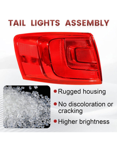 Luces Traseras Exteriores CONLLCON para Volkswagen Jetta 2011-2018