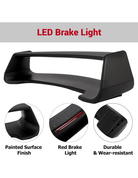 Alerón trasero Subaru Impreza WRX STI 2002-2007 con luz LED