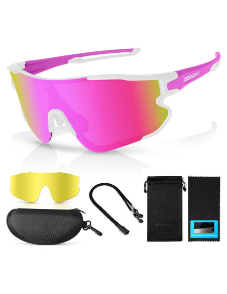 Gafas de Ciclismo Odoland UV400 Polarizadas Intercambiables