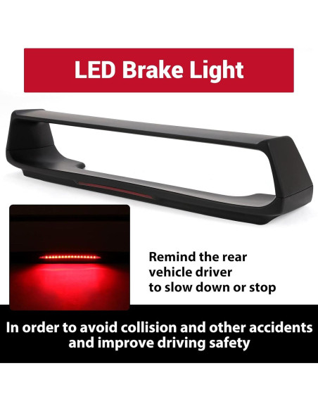 Alerón trasero Subaru Impreza WRX STI 2002-2007 con luz LED