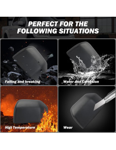 Tapa de Espejo Derecho MOFOAP para Ford F150 2015-2020 Negro 2