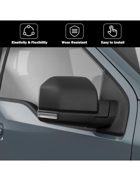 Tapa de Espejo Derecho MOFOAP para Ford F150 2015-2020 Negro