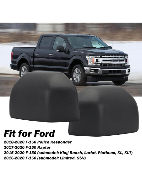 Tapa de Espejo Derecho MOFOAP para Ford F150 2015-2020 Negro
