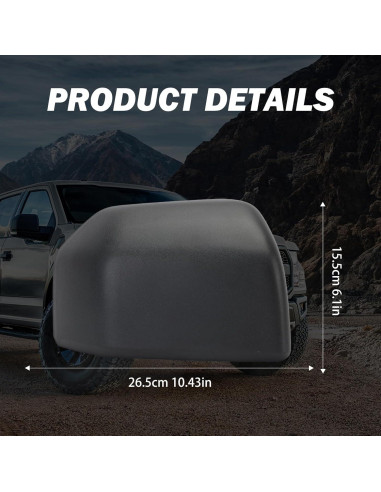 Tapa de Espejo Derecho MOFOAP para Ford F150 2015-2020 Negro