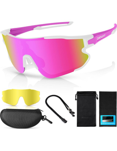 Gafas de Ciclismo Odoland UV400 Polarizadas Intercambiables