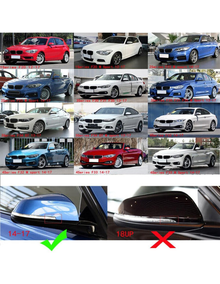 Cubiertas de Espejo Retrovisor Lateral XGKH para BMW F20 F30