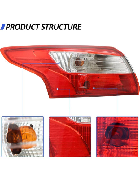 Luz Trasera Izquierda LEAVAN para Ford Focus 2012-2014