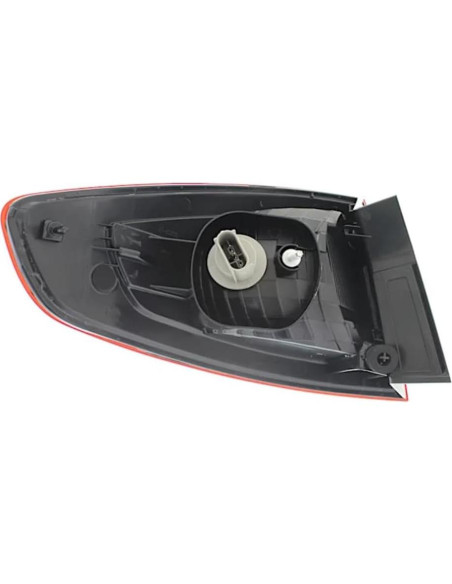 Luces Traseras KarParts360 Ford Fiesta 2011-2013 Par Rojo Claro