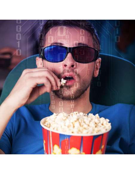 Gafas 3D BBTO Rojas Azules - 2 Piezas, Ligeras y Resistentes