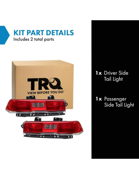 Juego de Luces Traseras TRQ LTA87414 para Chevrolet Camaro 2014-2015