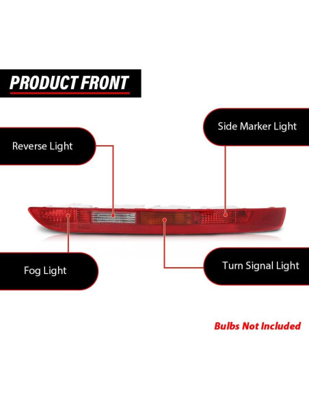 Luces Traseras DOTCOM para Audi Q5 2009-2016, Lente Rojo, 2PCS