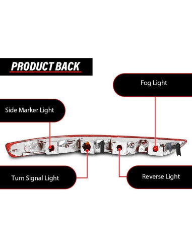 Luces Traseras DOTCOM para Audi Q5 2009-2016, Lente Rojo, 2PCS